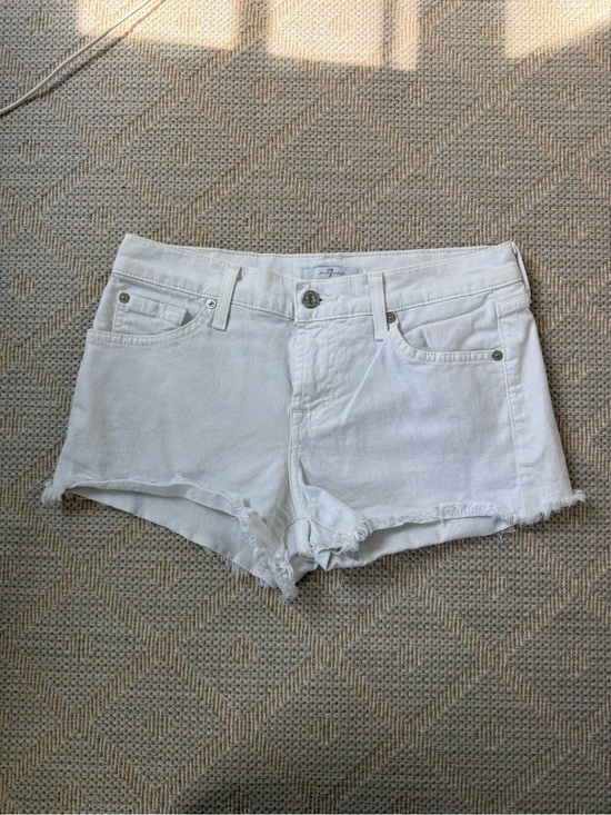 7 For All Mankind Pants - 7 For All Mankind White Denim Cutoff Shorts